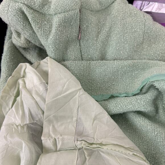 Vintage 1960s Mint Green Textured A-Line Dress - Size 16 Lined Mod Retro Look - Picture 11 of 16